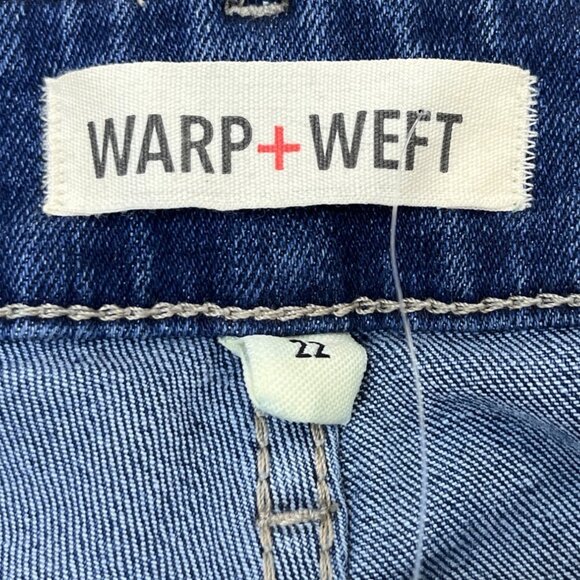 Warp + Weft Womens Blue Denim Flare Jeans Miami High Rise Stretch Sz 22 - New - Picture 8 of 11
